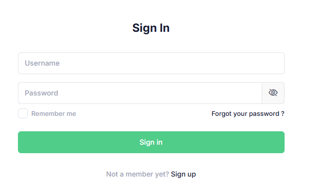 Existing users Sign in