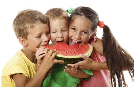 Eating Water melon